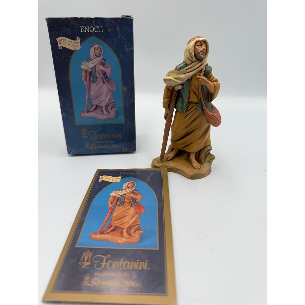 Fontanini Enoch Shepherd Nativity Figure 5 Inch Scale Roman Inc Italy with Box